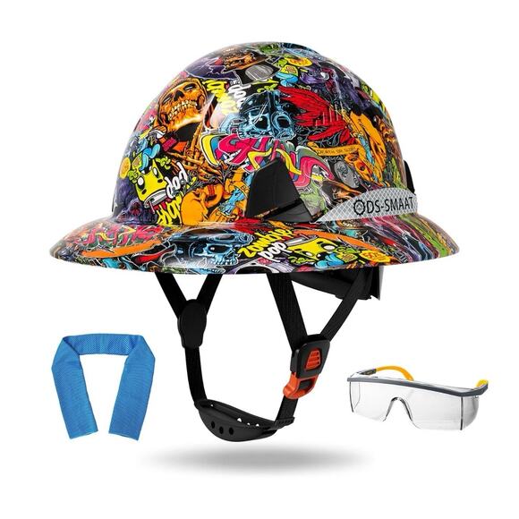 DS-SMAAT Full Brim Hard Hat Vented Cascos De Free size, Multicolor